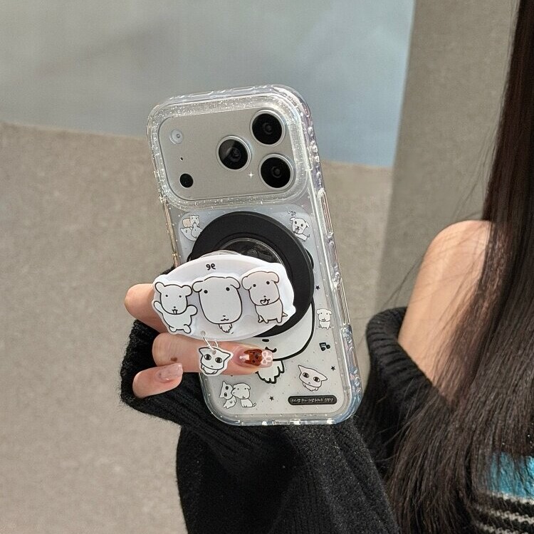 大头狗吊坠磁吸支架适用传音HOT40手机壳15pro红魔11pro+nfinx Smart8硅胶hone3Apro华硕ZenFone9软胶透明女图片