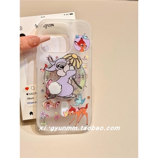 桑普兔磁吸旋转支架适用小米14T/13TPRO可爱NOTE12S手机壳poco X3GT/F7/F5红米13/14C/C75磨砂11/M6pro防摔软