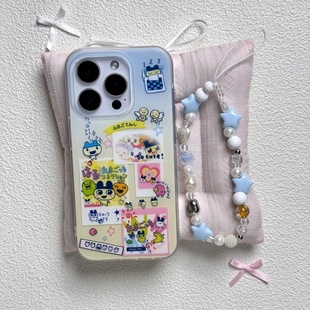 S10手机壳A25软挂绳S23 A56 S24 S21fe套A54 A71新款 A16 A36 Note20 ultra 可爱拓麻歌子手链适用三星S25