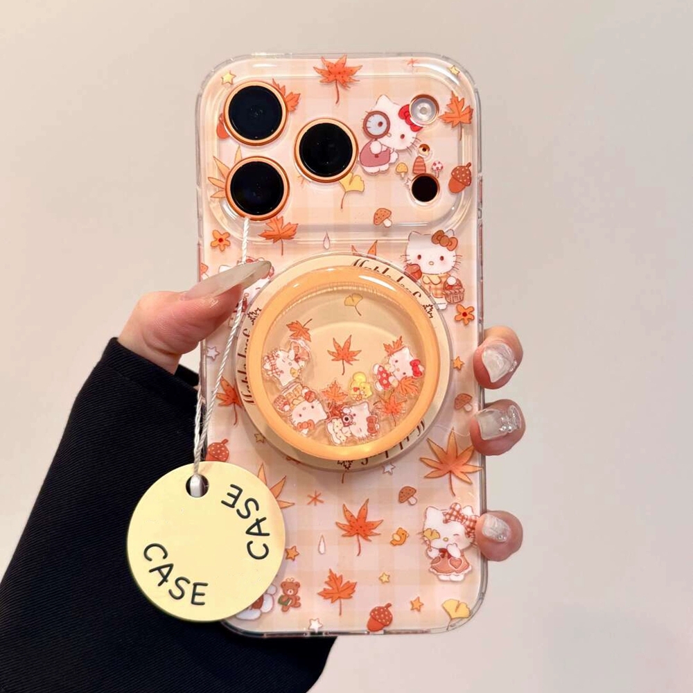 枫叶KT猫摇摇乐磁吸支架适用传音HOT40手机壳15pro红魔11pro+可爱nfinx Smart8卡通hone3Apro华硕ZenFone9软