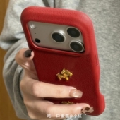 11手机壳Findx9 9Pro秋冬k13 新年高级酒红荔枝纹适用OPPOReno15 X7金色小马10 A78 A77 A6pro