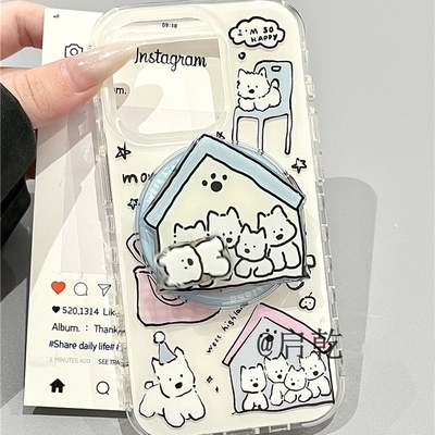 西高地屋子旋转磁吸支架适用努比亚Z60 Ultra手机壳Z70 ULTRA/Z50/Z40Spro/ZTE-A51可爱Z11MAX软N2红魔10pro