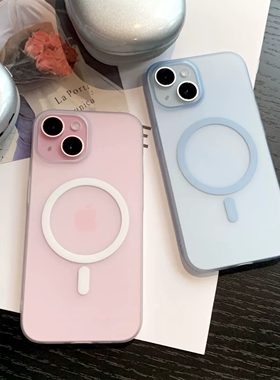 冰雾pp超薄磨砂内置磁吸强吸附适用K70小米13T/14至尊红米note13/11/12PRO手机壳K40S充电11/K50/K60/civi3