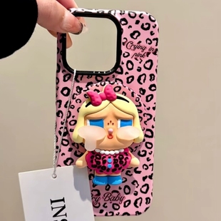 K60e 17手机壳k70红米K90promax K80至尊Note11甜酷Turbo3可爱civi5PRO 15T 辣妹豹纹哭娃磁吸支架适用小米13