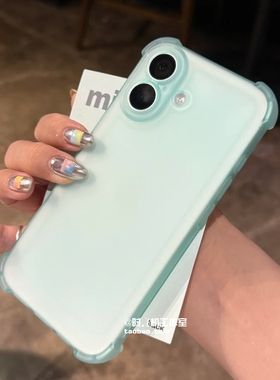 薄荷绿四角气囊肤感透明适用P80华为Nova13手机壳nove14/10/8957SE防摔MATE80女生P60全包meta70PRO+/60/p50e