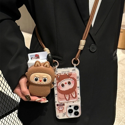 小恶魔卡包斜挎背带适用华为nova14/13/10/11/12手机壳mate60/50手提绳pura80/P60/P40/P50e女9se/P70畅享70X