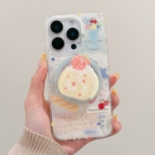 Y300pro S16 X200mini 磁吸壳兔子瑞士卷带支架适用vivo s20创意Y77 X90手机壳X70 S18 V29e X300清新s19 Y37