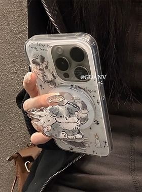 磁吸支架适用华为nova12/14/10/9876SE/54e狗狗MATE60/50/40可爱手机壳p60畅享70/50硅胶p40/P30pro软Z创意