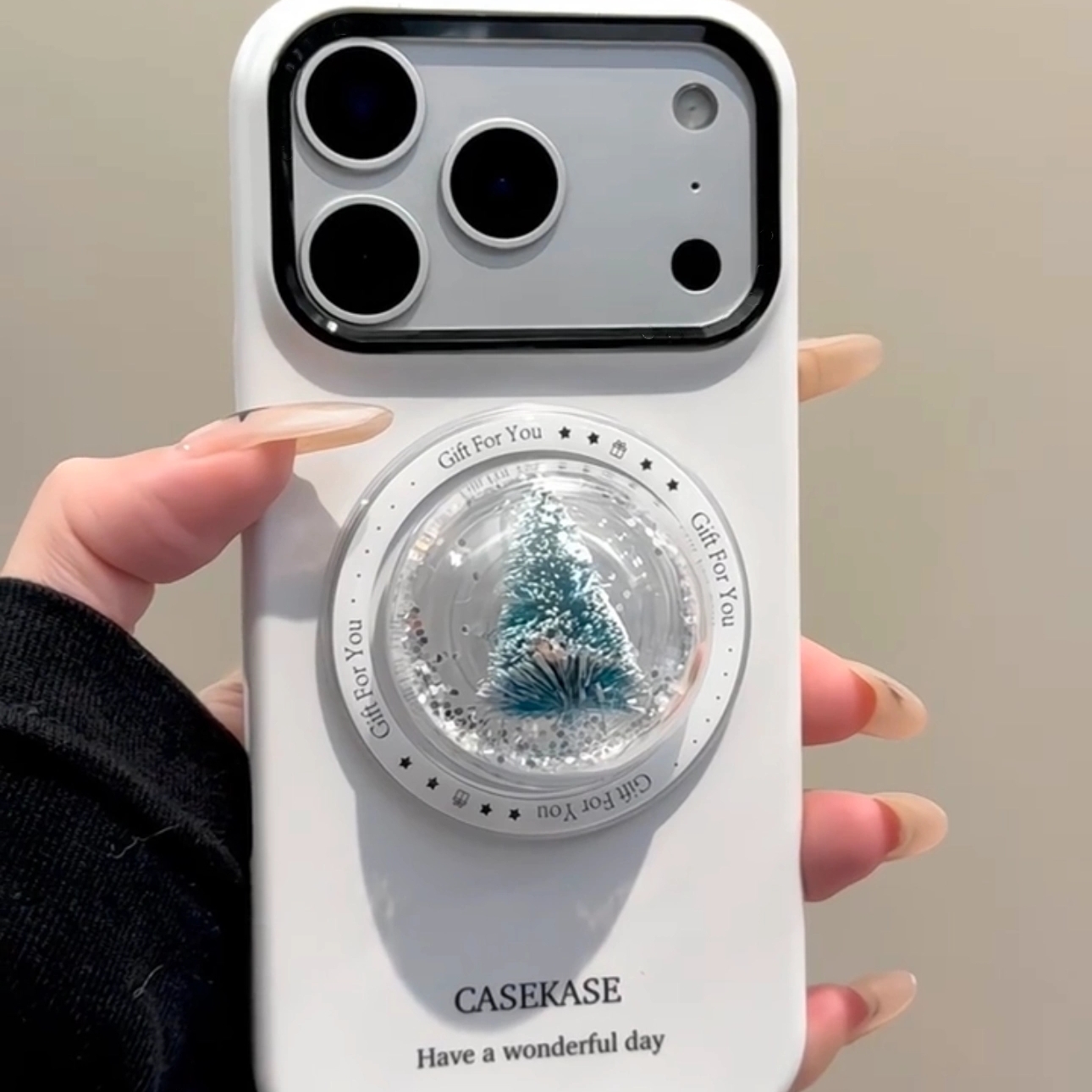 球形雪花圣诞树磁吸支架适用oppo realme NEO7/GT5真我13/GT2大师探索GT8pro/mneo6se手机壳15PRO+14/12X/V60