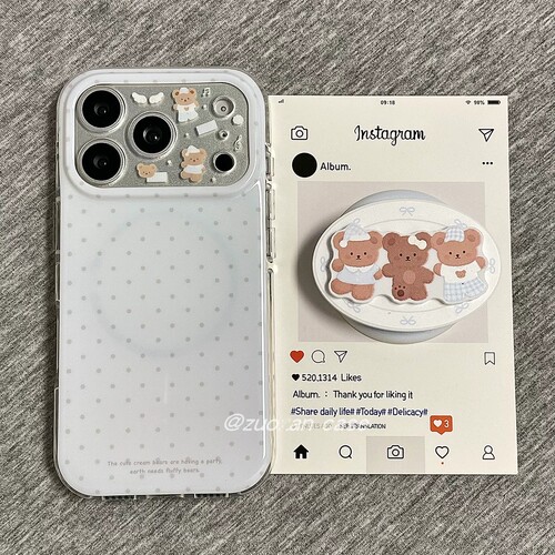 立体三只小熊磁吸支架适用vivo iQOO15ultra/Z10turbo/Z11x手机壳neo9pro+6SE/8/neo9可爱13/11/Z7i/U5e软Z8X