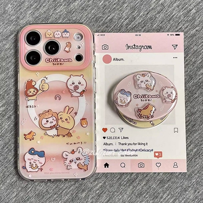 立体吉伊卡哇磁吸支架适用努比亚Z60pro手机壳Z80 ULTRA/Z70/Z40Spro/ZTE-A51/Z11可爱MAX/N2红魔11pro+卡通