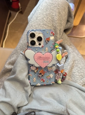 小女警爱心翅膀挂件支架适用1加13T/ACE5pro手机壳一加12/1+9R/8T/oneplusACE竞速1+ACE3/11链条ACE2V硅胶7pr