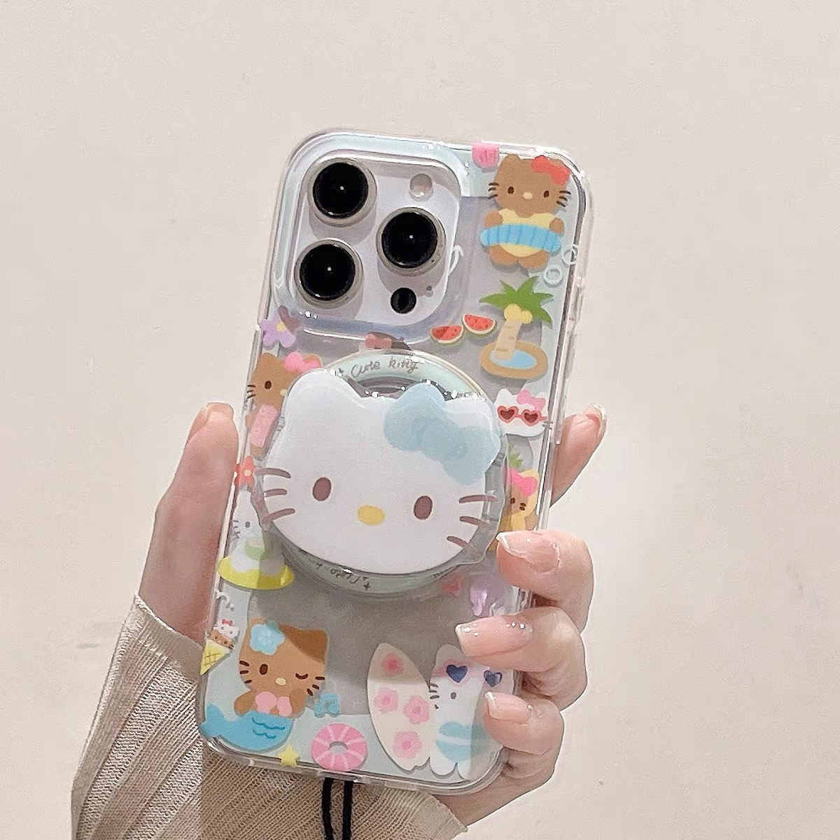 少女心ins磁吸KT猫适用苹果16PROMAX/16手机壳14PRO/13mini可爱smax支架iPhone15PRO/11PRO卡通XR软678新款SE