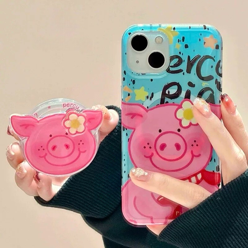 旋转小花玛莎猪磁吸支架适用NOthing 4A/3A手机壳2谷歌Pixel9/10PRO/87可爱Pmote edge60pro卡通G56/ROG9软54图片