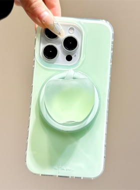 纯色薄荷绿青苹果磁吸支架适用华为荣耀x50/300/200手机壳90/100双层X9C/X60pro/X30硬X40i畅玩60plus/magic7