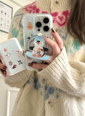 摇摇乐滑板企鹅磁吸支架适用一加ACE2/12/11/1+8T手机壳oneplus 13/1+9R竞速1+ACE3V创意卡包10pro可爱9PRO/7