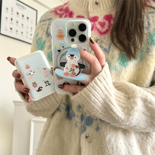 摇摇乐滑板企鹅磁吸支架适用一加ACE2/12/11/1+8T手机壳oneplus 13/1+9R竞速1+ACE3V创意卡包10pro可爱9PRO/7