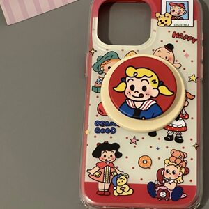 磁吸原田治女孩复古支架适用oppoA3X/A5PRO/findx8/X7手机壳reno13/12/11F/98543可爱萌7SE/A77/A56/A95/A2m