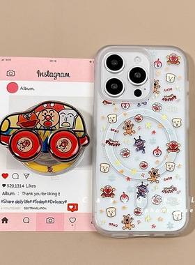 旋转车轮超人磁吸支架适用小米15/14/10S手机壳红米K80/K70至尊K60/note14/13/11/12pro半透civi3软Turbo4pro