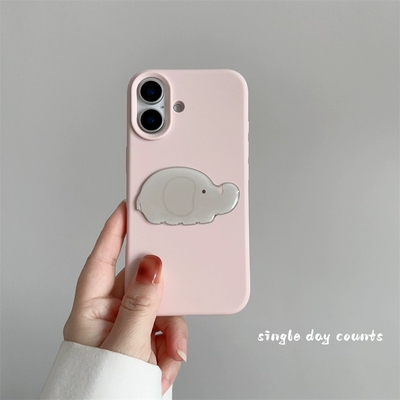 奶油粉立体卡通小象适用oppo realme NEO7SE/GT5真我12X/GT2大师探索GT8硅胶neo6手机壳15PRO可爱14/V70S/V23