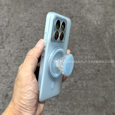 内置磁吸充电情侣款支架适用OPPO Findx6手机壳FindX7全包镜头PC硬壳X7ultra蓝粉半透明防摔高级裸机肤感新款