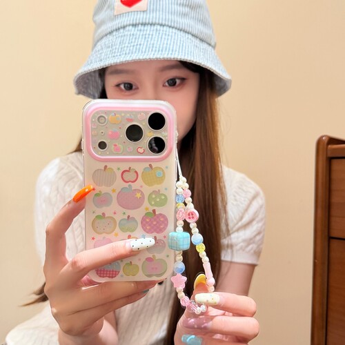 彩色星星格纹苹果适用努比亚Z60pro手机壳Z80 ULTRA/Z70/Z50Spro/ZTE-A51/Z11带链条MAX/N2/11pro女款10AIR软