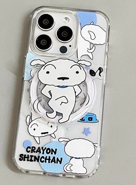 蜡笔小新小白磁吸K9适用oppo findx6/x5/A2手机壳A3X/reno13/12/11/9843pro可爱567SE/A57软A58/A96/K12/A11x