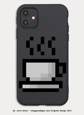 nex像素风适用vivo小众iqooz9/z8手机壳5pro/neo8/U1女7极简男nex冷淡z1x个性IQOO11创意neo7咖啡NEO6SE黑色X