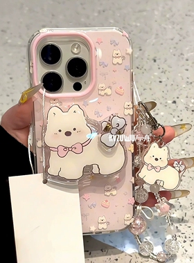 满屏蝴蝶结西高地支架V27适用vivo X200手机壳S30promini/X90/S18/X100ultra/s17e链条S19/Y78/Y36T/Y37C/V40