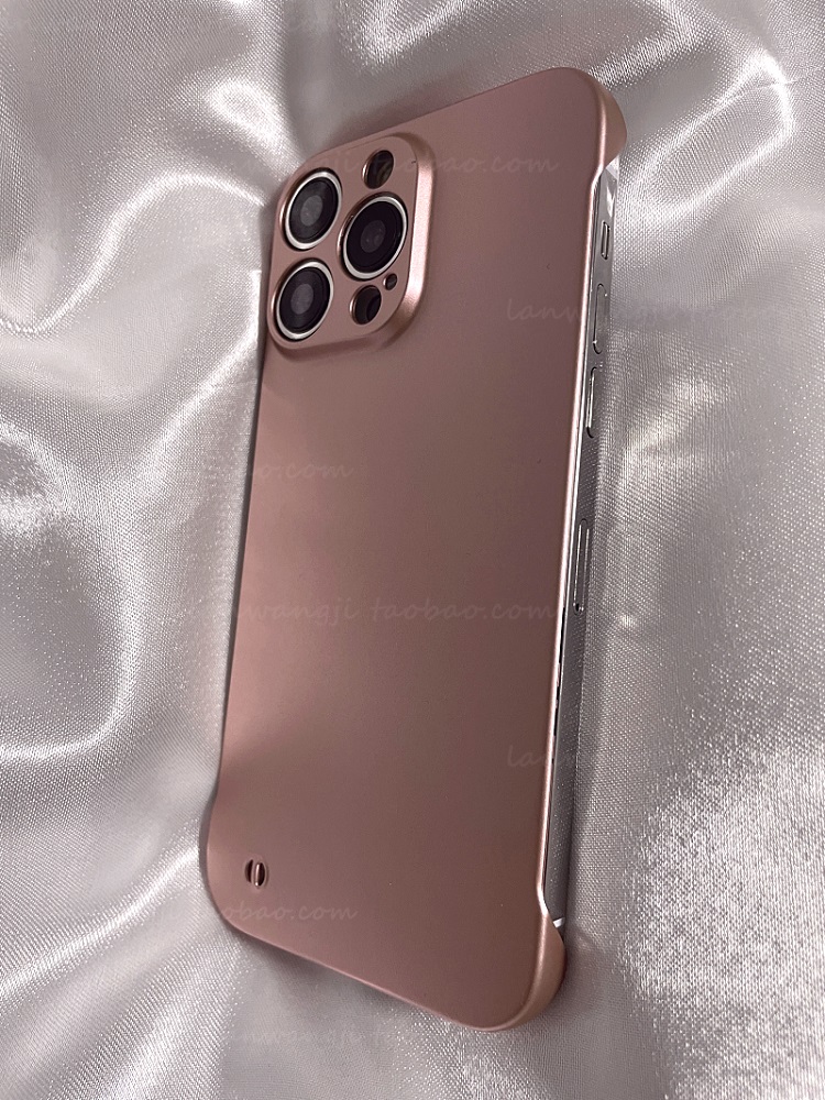 金属烤漆无边框适用小米手机壳红米Note12Turbo/K40S粉K50至尊版13/11/civi3/2玫瑰金9A半包10S/K30女K60pro