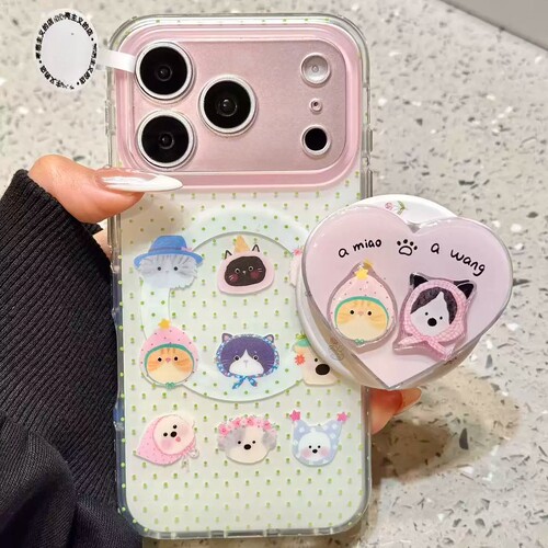 爱心猫咪狗狗磁吸支架适用魅族21/22/20硅胶meizu21class手机壳note16/9/16spro/18可爱17PRO/Lucky08卡通18X
