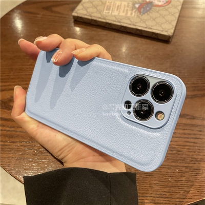 颗粒感磨砂防滑皮质适用华为PURA70/mate60pro+手机壳nova13/12秋冬10/9棕色nove8/7SE/P40pro+P50潮P30女P60