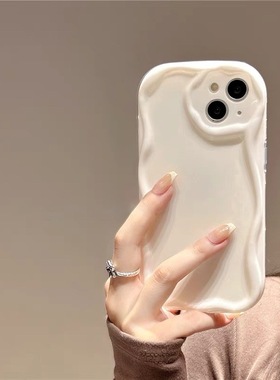 奶油边白色红米K60手机壳K50至尊版K40S小米13/Note12pro纯色K30/11高级感12x/10S/K30PRO/K60E/note9pro网红