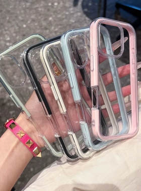 多巴胺糖果色边框二合一适用oppo findx9/X8ultra/reno14/13/12手机壳9768/A57/A2/A5pro透K13/A79/A98/55/78