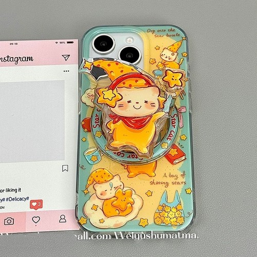 星星人猫咪旋转磁吸支架适用魅族21/20全包meizu21 class手机壳note16/9可爱16spro/18S卡通17PRO硅胶lucky08