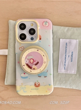 可爱甜品摇摇乐磁吸支架适用华为mate60pro+nova13/12/11/10/9se857SE手机壳PURA70/P30少女P40畅享70X软P50e