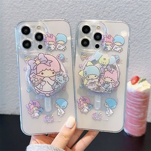 A70 A53可爱A55 S10 磁吸双子星软TPU套适用三星s24 S21 Note10 s21软S23FE S20情侣A34 A54手机壳S23ultra