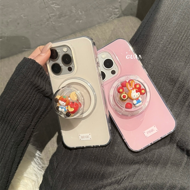 凯蒂猫kt球磁吸支架适用X9D荣耀500/magic8/400/80/90GT/50SE手机壳X70i纯色X40/300/200PRO可爱X60畅玩70plu