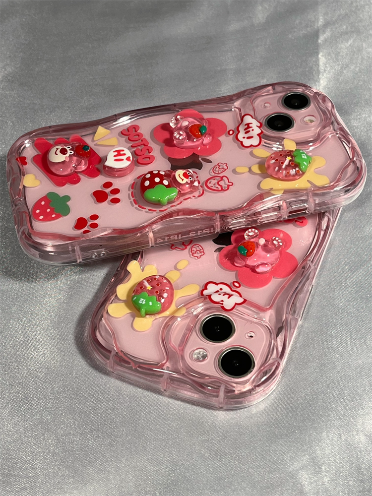 立体可爱卡通熊适用红米Note12TPRO/K40S手机壳K50甜酷小米13/11/civi3/2新款9A小众10S/K30/note8硅胶防摔