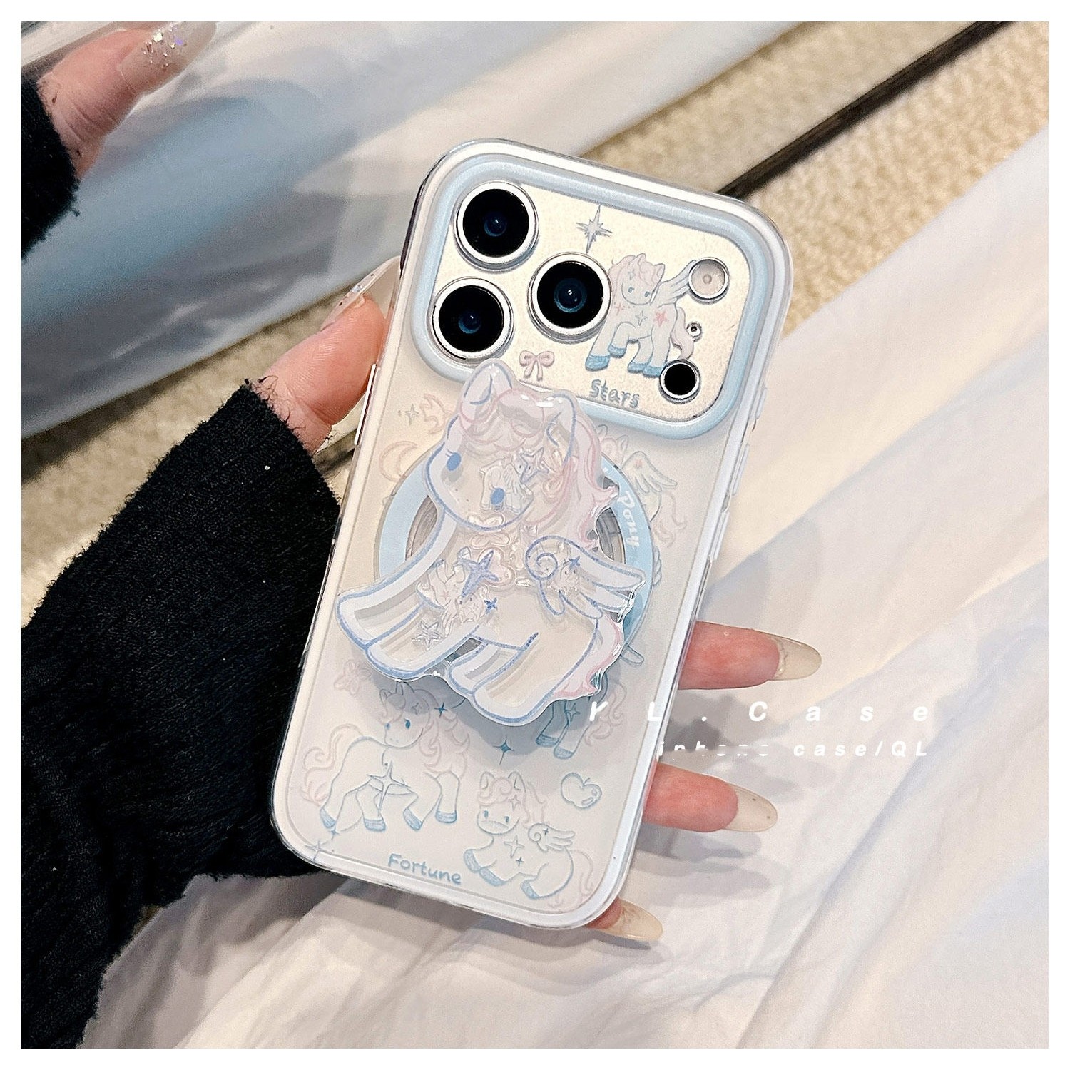 翅膀小马摇摇乐磁吸支架适用oppo realme NEO7/GT5真我13/GT2大师探索GT8pro新年neo6se手机壳15PRO+14/12/70