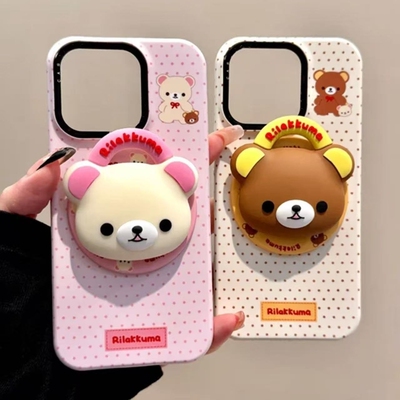轻松熊包包磁吸支架适用传音HOT40手机壳15pro红魔11pro+/nfinx Smart8情侣Phone3Apro华硕ZenFone9可爱硅胶