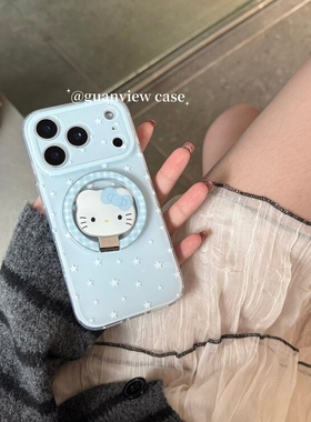 星星猫咪磁吸折叠支架适用X9D荣耀WIN/500/magic8/400/80/90GT/50SE手机壳X70i可爱X40/300/100PRO畅玩70plus