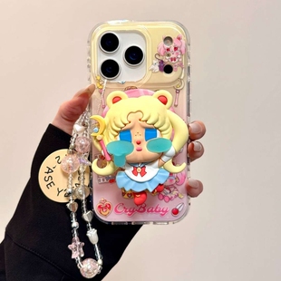 哭泣女孩美少女磁吸支架适用NOthing 2A/3手机壳2谷歌Pixel9/10PRO/876链条mote edge60pro软G56华硕ROG9/54