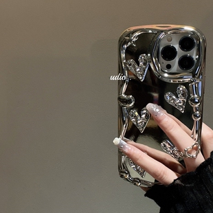 不规则爱心适用oppo reno9手机壳843/6PRO/A1pro/A57个性立体A97高级A9x/A58/a8镜面A72女款防摔K10/9pro新款