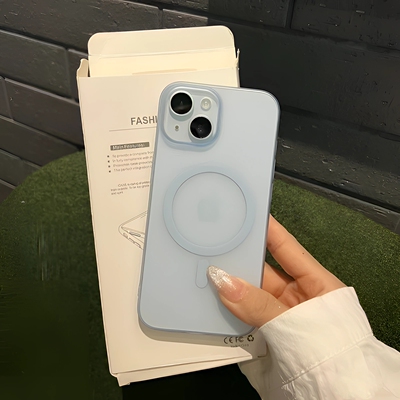 小红书爆款冰川蓝内置磁吸强吸附适用vivoX300/x90S全包镜头X80/S19/S18pro肤感S17t磨砂S16pro硬壳V30/V40