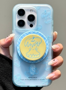 线条苹果核磁吸支架适用vivo iQOO z9turbo/Z10手机壳neo9pro/6SE/89超好看iqoo13/11S/12/U5e透蓝Z8/U1X/Z7i