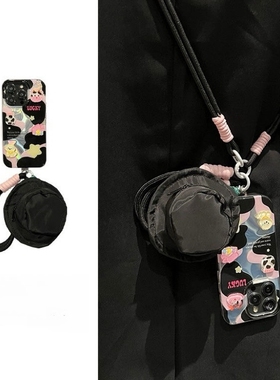 奶牛狗狗渔夫帽小包Y78/X90S/X100Ultra适用vivoX80/S17t/S16pro手机壳Y73斜挎绳20/S19/Y77e/Y33T/Y200i/X30