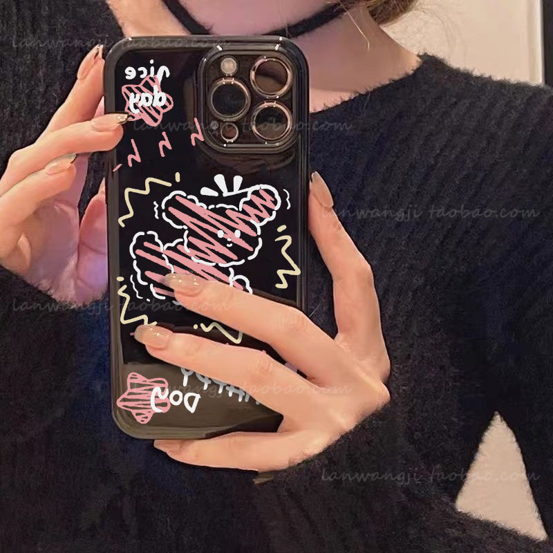 可爱卡通涂鸦小狗线条彩色