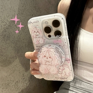 neo7Se Z5x 手机壳neo9S 10硅胶z9 5S可爱6 12pro z9turbo Z8x 超萌狗狗磁吸支架壳适用vivo U3x iQOO11pro