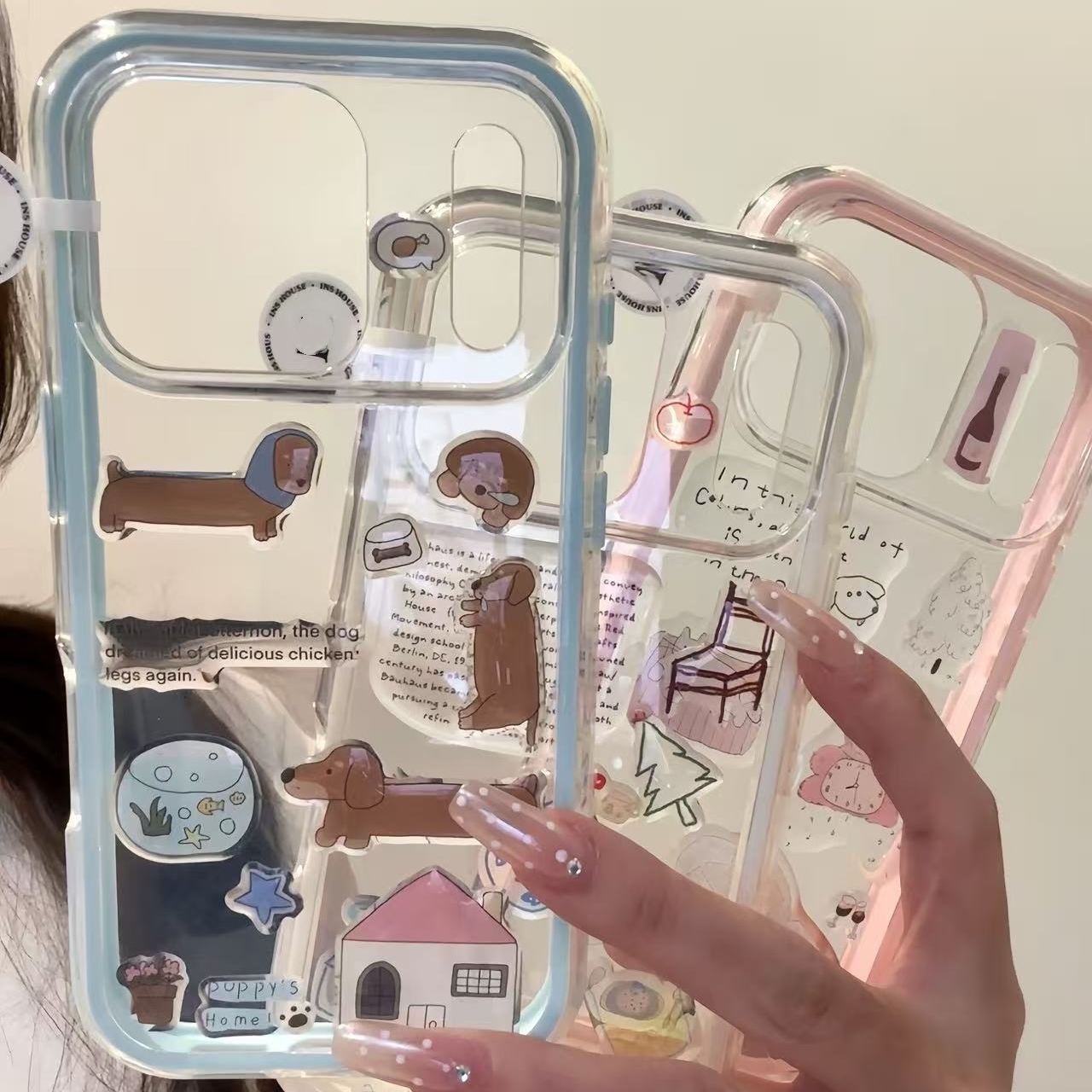 韩系ins撞色边框DIY贴纸适用vivo iqoo Z10TURBO+手机壳9pro+/Z5/neo10/z8x软壳6se/neo8/7SE/U3x/U5E可爱Z5X